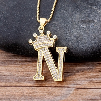 Letter Pendant with Chain - Gold - www.Shopthatapp.com