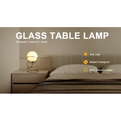 Metal Stand Table Lamp For Living Room - LED Lamp - Gold Spiral 4 Ring - www.Shopthatapp.com