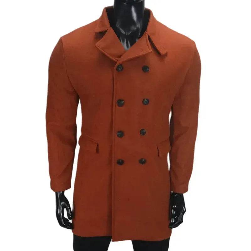 Warm Autumn Winter  Lapel Casual long  Business Coat for Men - www.Shopthatapp.com