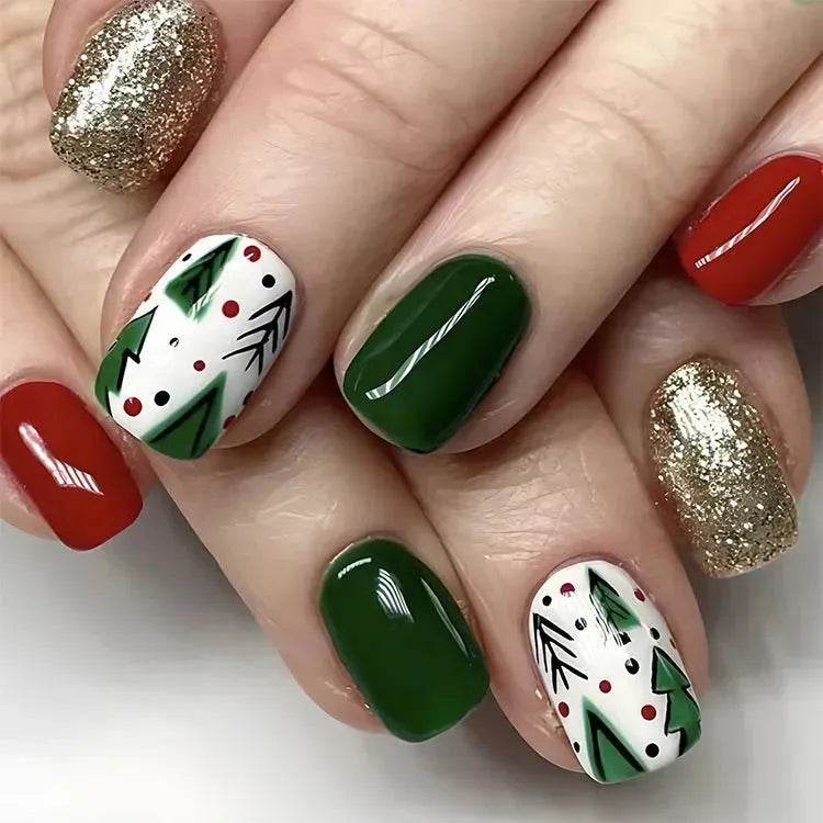 24pcs Christmas False Nail Decal stickers - www.Shopthatapp.com