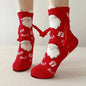 Christmas Magnetic Socks Cute Elk Santa Claus Snowman Hand-holding Socks For Couple - www.Shopthatapp.com
