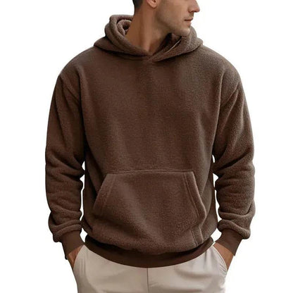 Fall Winter Fleece Plush thick Hoodie Pullover tops for men - www.Shopthatapp.com