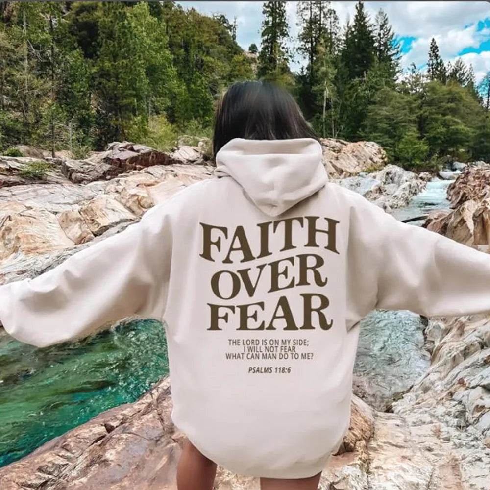 New Hoodie Faith Fear Men's And Women's Printed Sweatshirt’s - www.Shopthatapp.com