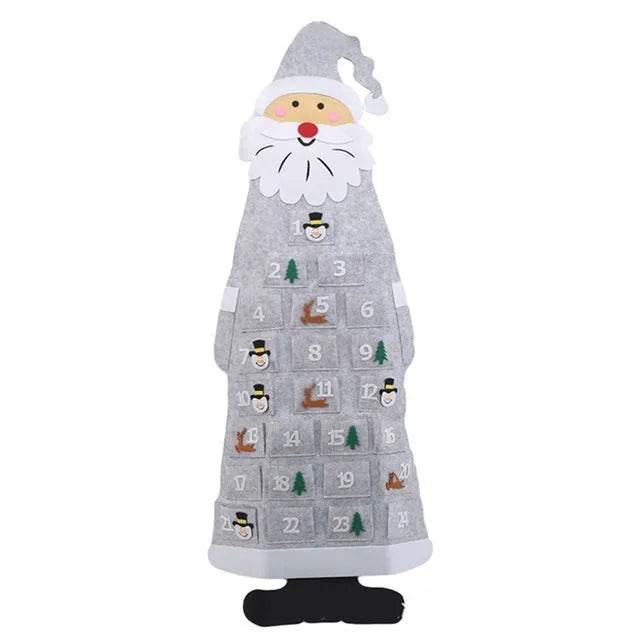 Advent Calendar Fabric Christmas Hanging Pendant Santa Claus Felt Ornaments DIY Advent Calendars Christma Decoration Christmas - www.Shopthatapp.com