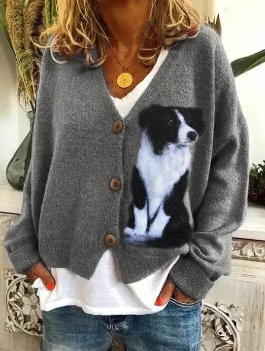 Christmas Abstract Printing Casual Cloak Coat Cardigan Sweater - www.Shopthatapp.com