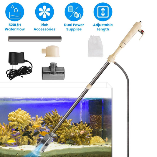 Powerful Electric Aquarium Vacuum Gravel Cleaner - www.Shopthatapp.com