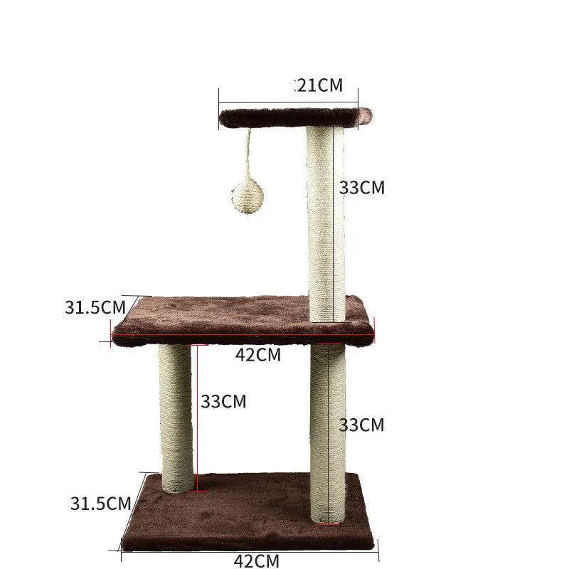 Cat Climbing Frame Litter Tree Integrated Grab - www.Shopthatapp.com