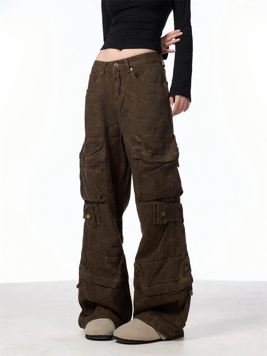Retro Design Camouflage Cargo Pants Women - www.Shopthatapp.com