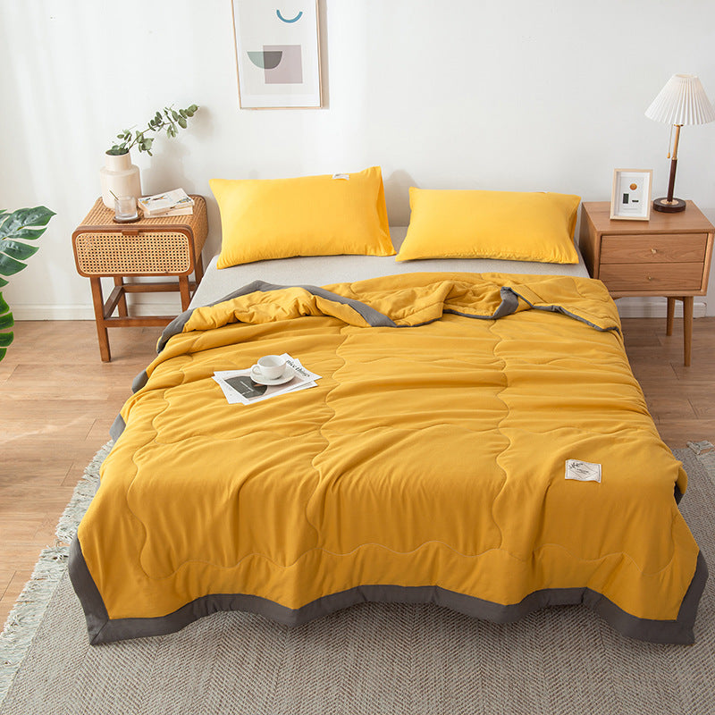 Pure Color Washed Cotton Summer Air Conditioning Duvet - www.Shopthatapp.com