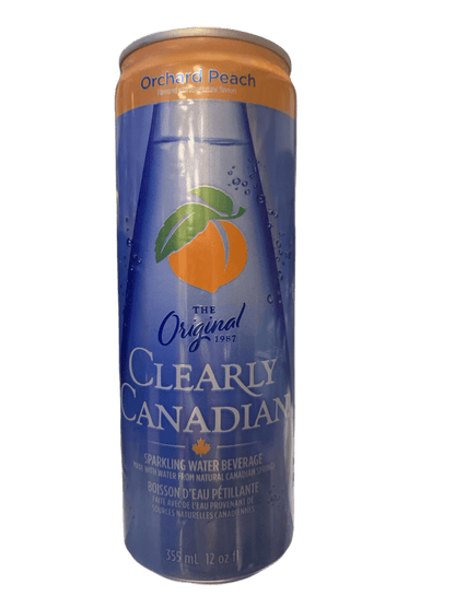 Clearly Canadian Sparkling Orchard Peach Cans 355ML - Canadian Edition - www.Shopthatapp.com