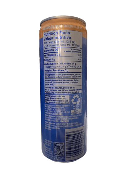 Clearly Canadian Sparkling Orchard Peach Cans 355ML - Canadian Edition - www.Shopthatapp.com