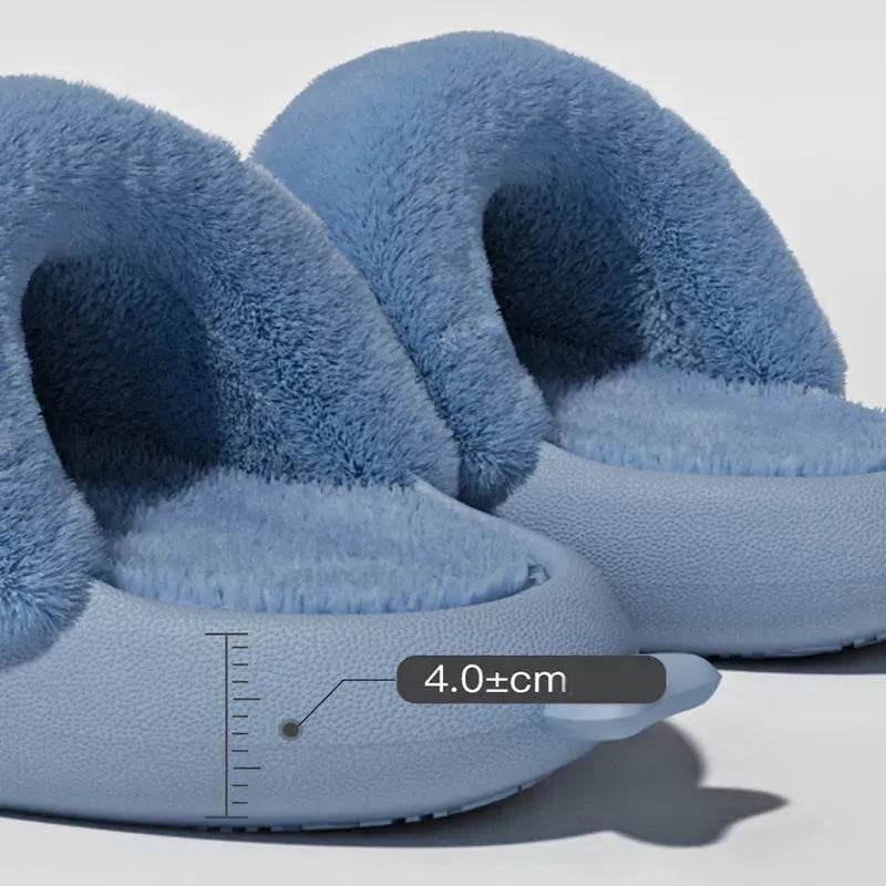 Winter Shark Slippers Detachable Warm Fuzzy Slippers Bedroom House Shoes Women - www.Shopthatapp.com