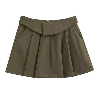 European And American Style College Style High Waist Mini Pleated Skirt - www.Shopthatapp.com