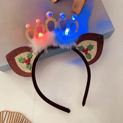 Christmas With Light Headband Snowflake Women's - www.Shopthatapp.com