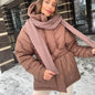 Thermal Jacket Plus Size Tie Down Cotton Winter Hoodie Coat - www.Shopthatapp.com