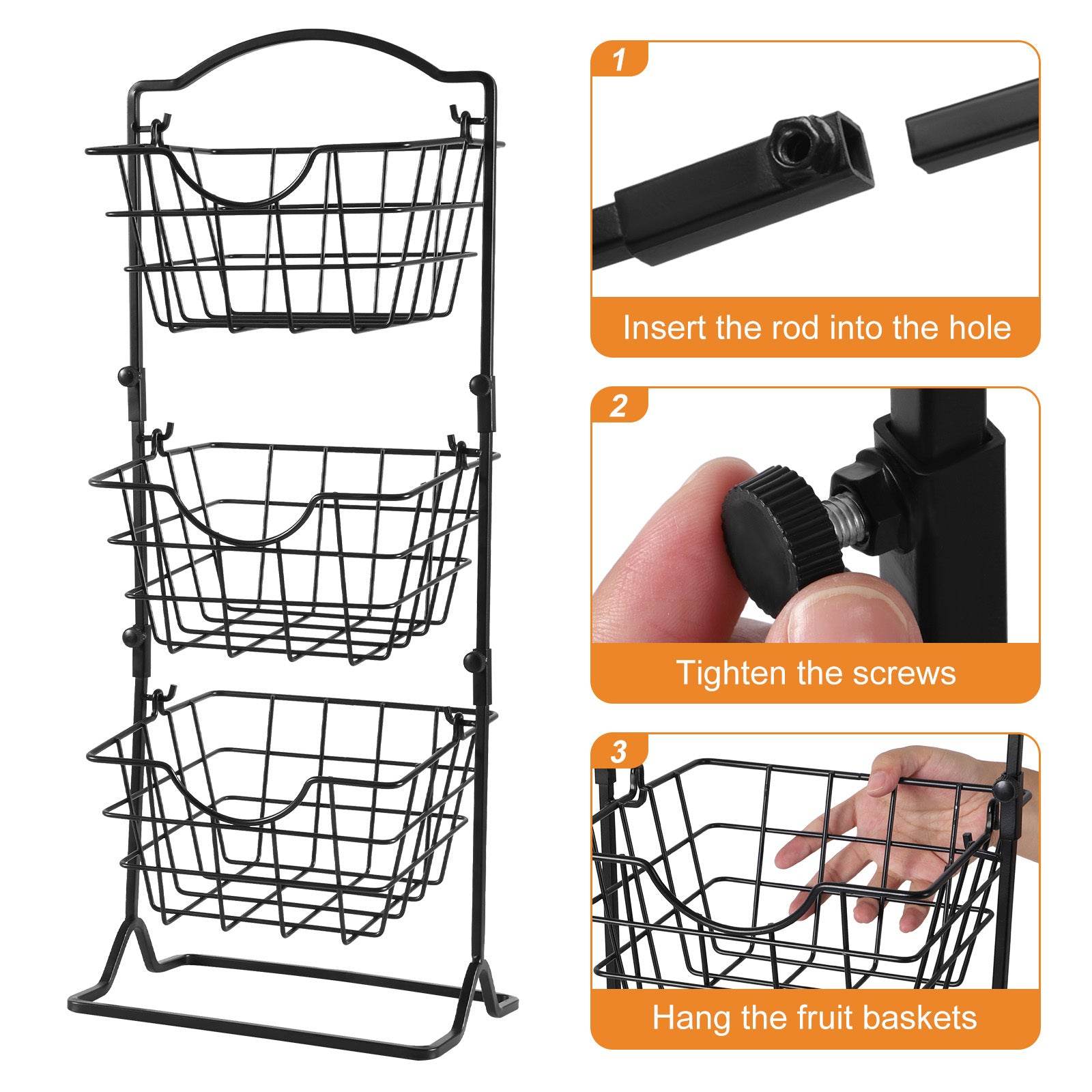Simple Multi-layer Iron Shelf  Iron Can Be Shaken Storage Shelf Kitchen Organizer - www.Shopthatapp.com