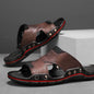 Non-slip Deodorant Men's Sandals Genuine Leather Outdoor Flip Flops - www.Shopthatapp.com