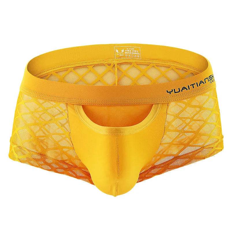 All- match Men's Underwear Breathable Nylon Mesh Boxer Briefs - www.Shopthatapp.com