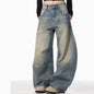 American Retro Washed Distressed Loose Wide-leg Baggy Jeans Pant For Women - www.Shopthatapp.com