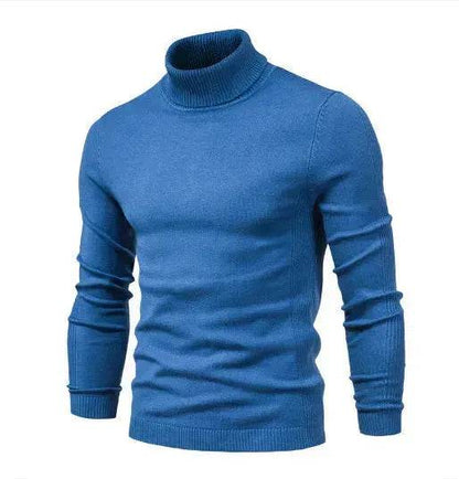 Men's Plain Slim Pullover Polo Sweatshirt Turtleneck Sweater Winter Casual Tops Men - www.Shopthatapp.com