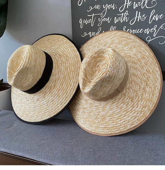 Summer Travel Leisure French Retro Hat Women's Top Wide Brim Straw Sun Hat for women - www.Shopthatapp.com
