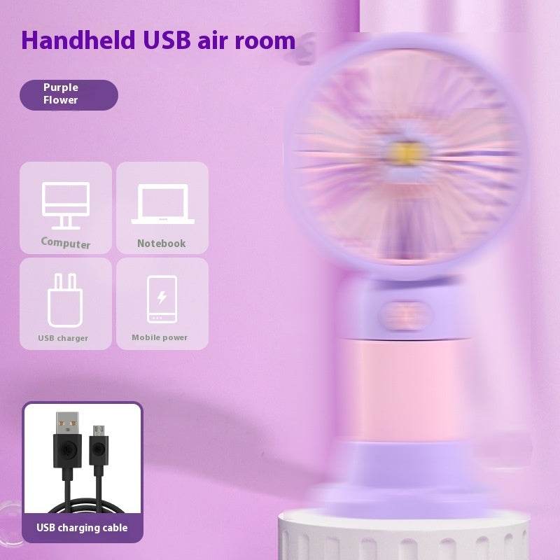 Small Handheld Fan Desktop Cartoon Mini Electric Usb Student Portable Gift - www.Shopthatapp.com