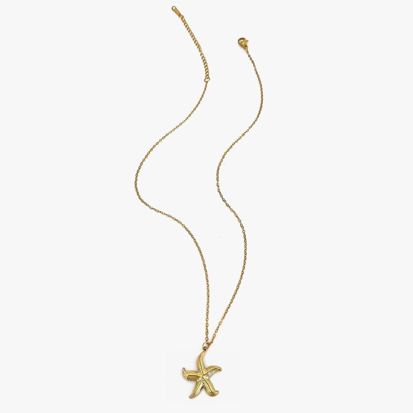 Women's necklace - Stainless Steel Starfish Conch Necklace - www.Shopthatapp.com