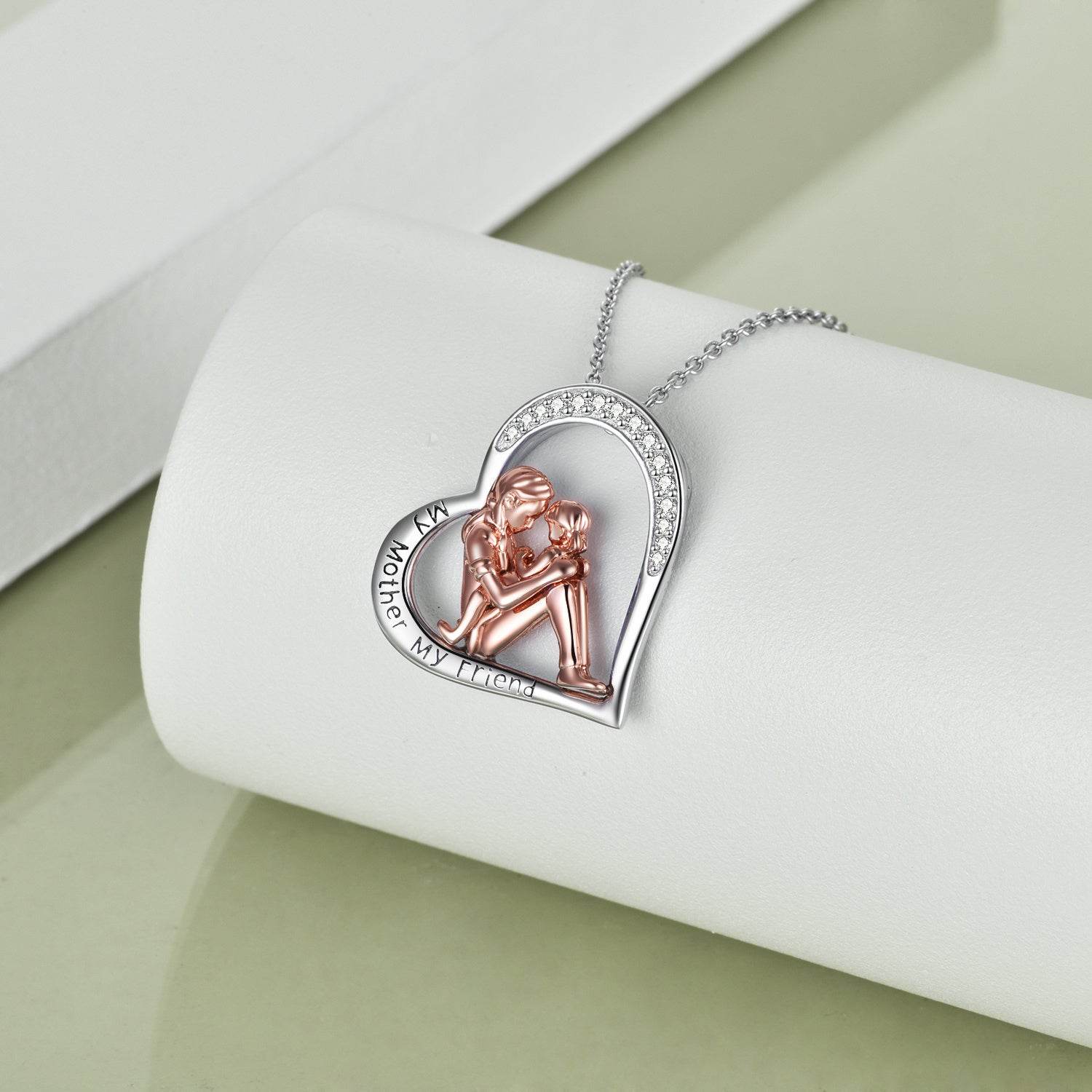 Mother's Day Necklace 925 Sterling Silver Engraved My Mother My Friend - www.Shopthatapp.com