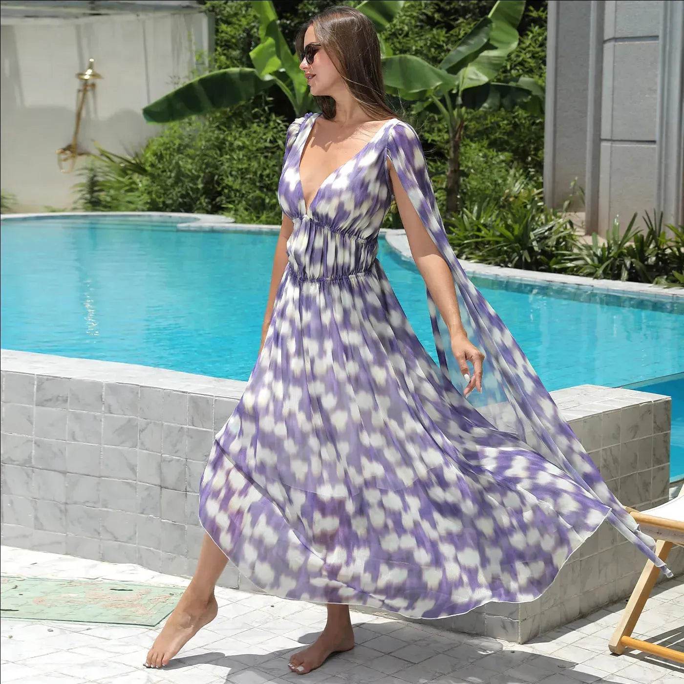 Casual New Floral Chiffon Long Dress - www.Shopthatapp.com
