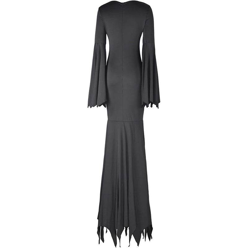 Black Costume Womens Gothic Witch Bat Sleeve Dress Halloween Cosplay Costumes Vintage Carnival Party Outfit - www.Shopthatapp.com