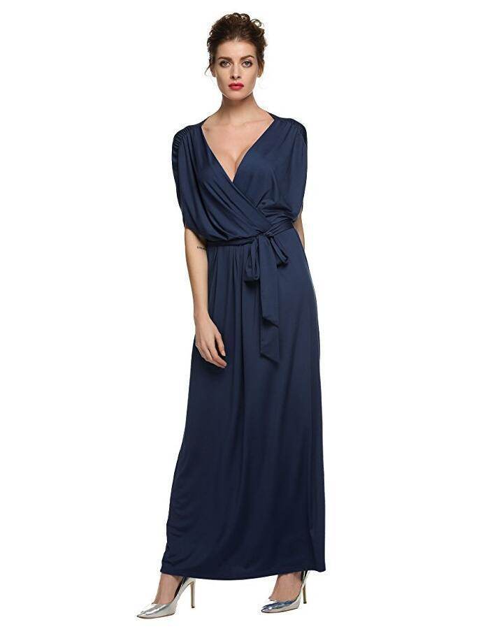 4XL Big Size Dress Elegant Women Long wrap Dresses Summer Dresses - www.Shopthatapp.com