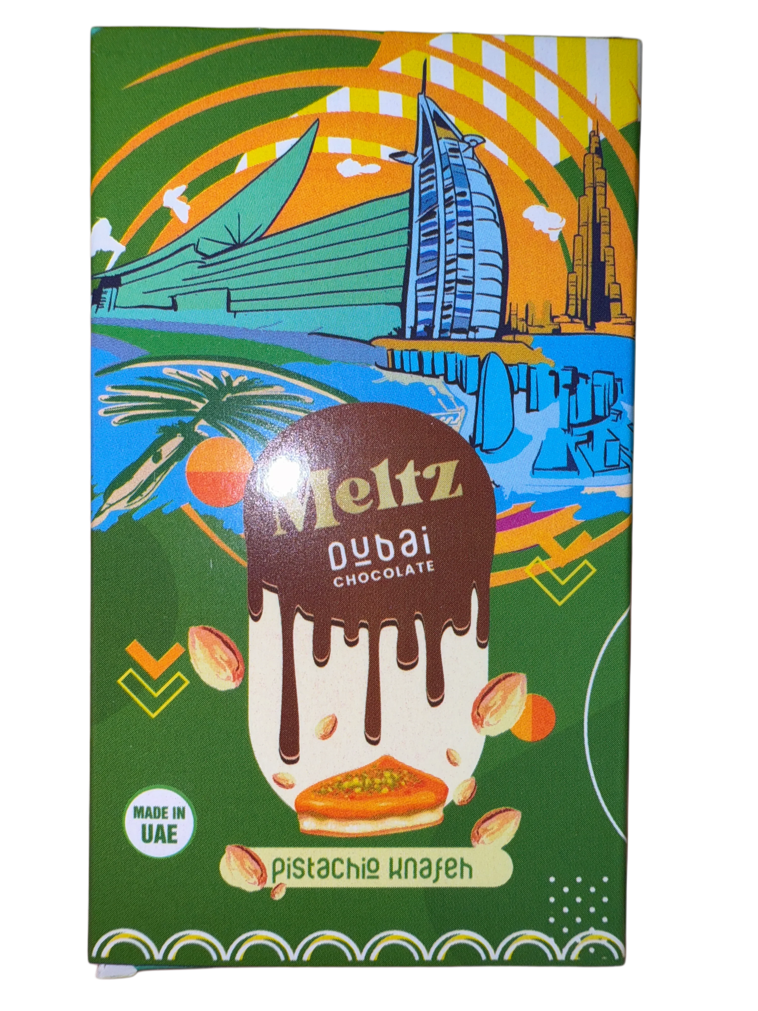 Meltz Dubai Chocolate Pistachio Knafeh Flavour 75G - Dubai Edition - www.Shopthatapp.com