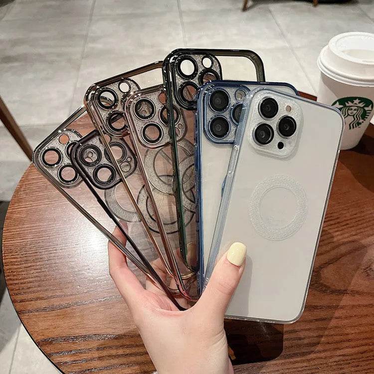 Electroplated TPU Transparent Apple Mobile phone Case - www.Shopthatapp.com