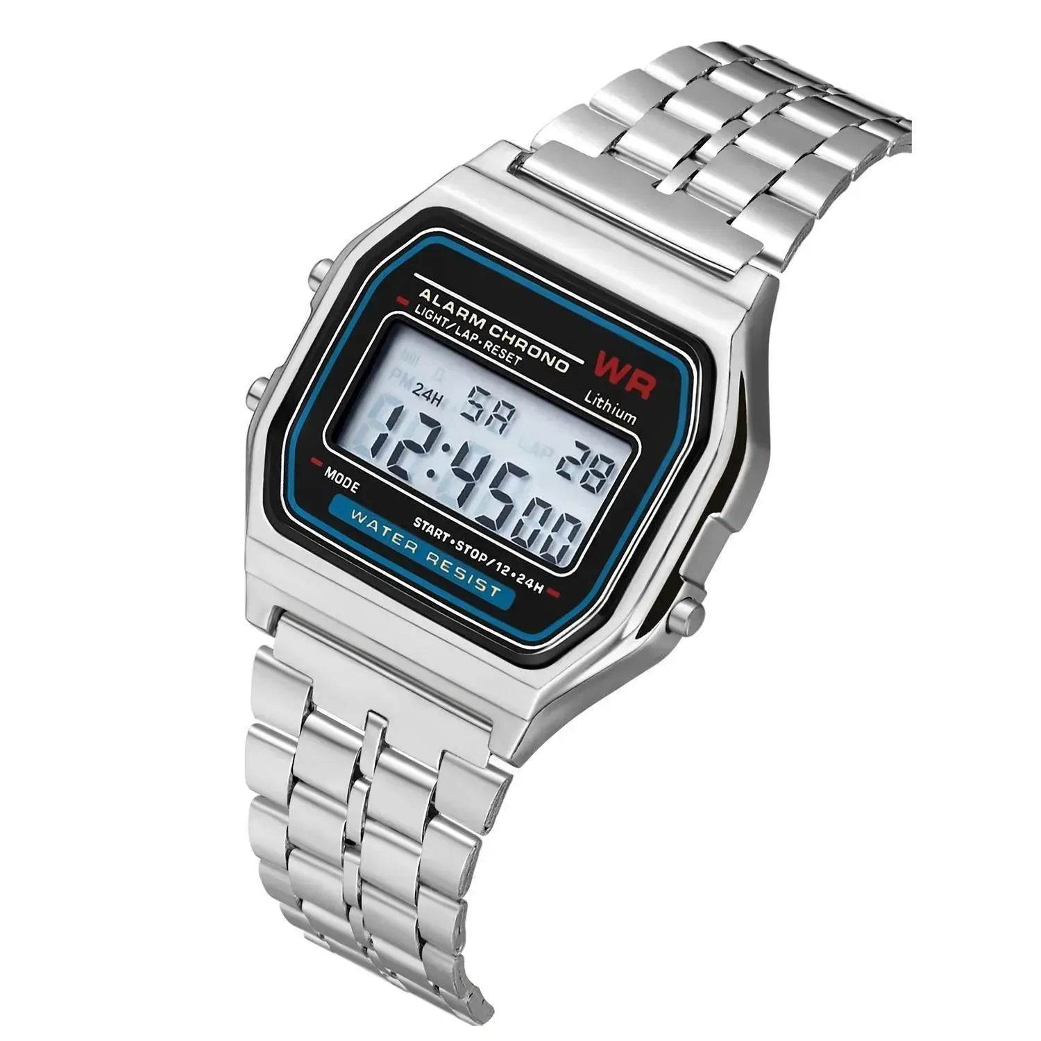 WR F91W Stainless Steel chain Electronic Watch - www.Shopthatapp.com