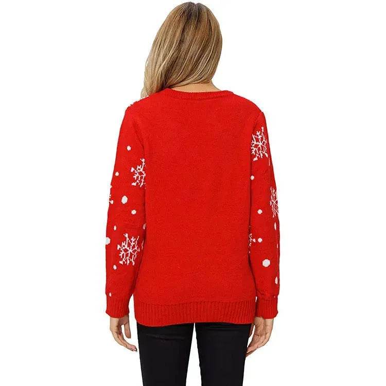 Christmas Reindeer Jacquard Knitted Sweater - www.Shopthatapp.com