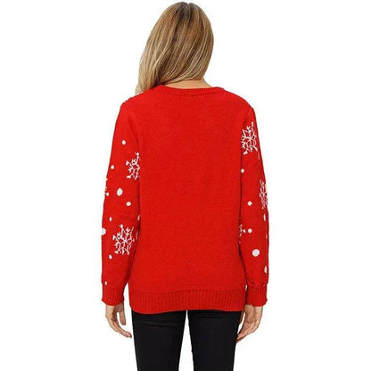 Christmas Reindeer Jacquard Knitted Sweater - www.Shopthatapp.com