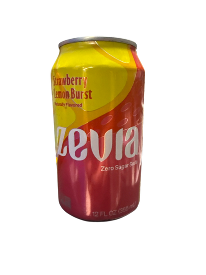 Zevia Zero Sugar Strawberry Lemon Burst Flavoured Soda 355ML - Canadian Edition