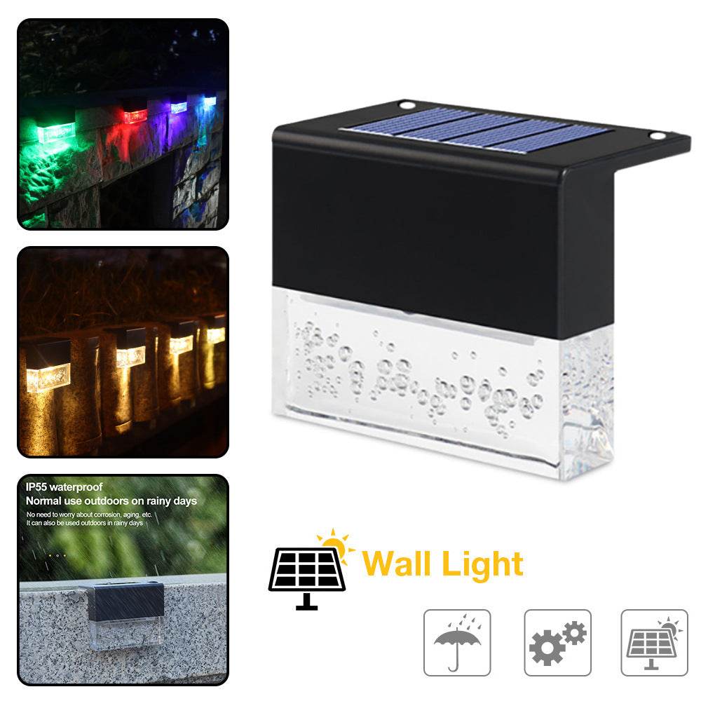 Waterproof New RGB LED Solar Light Step Fence Light - www.Shopthatapp.com