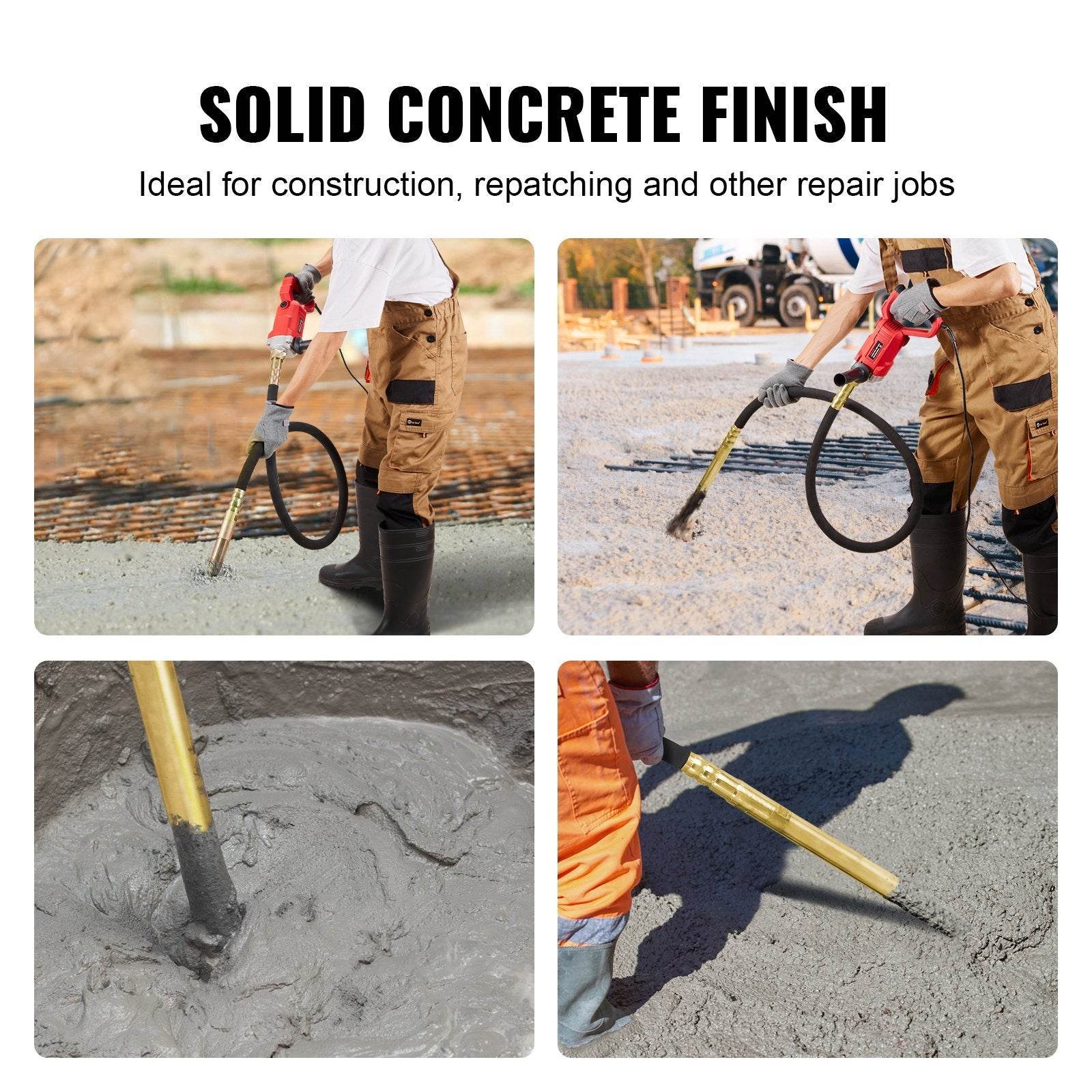 Handheld Concrete Vibrator, 800W Electric Vibrator 13000 VPM - www.Shopthatapp.com
