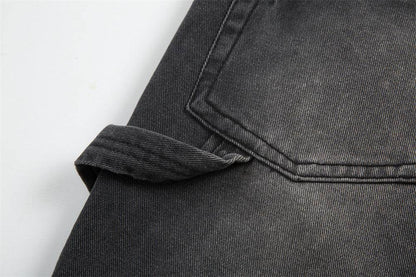 Punk Beggar Ripped Denim Straight-leg Trousers Men Jeans - www.Shopthatapp.com