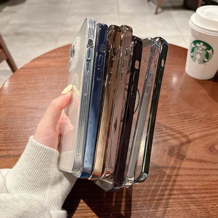 Electroplated TPU Transparent Apple Mobile phone Case - www.Shopthatapp.com