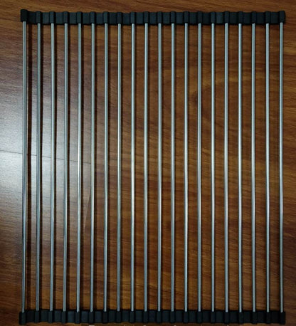 Folding Kitchen Drain Sink Rack Stainless Steel sink caddies - www.Shopthatapp.com