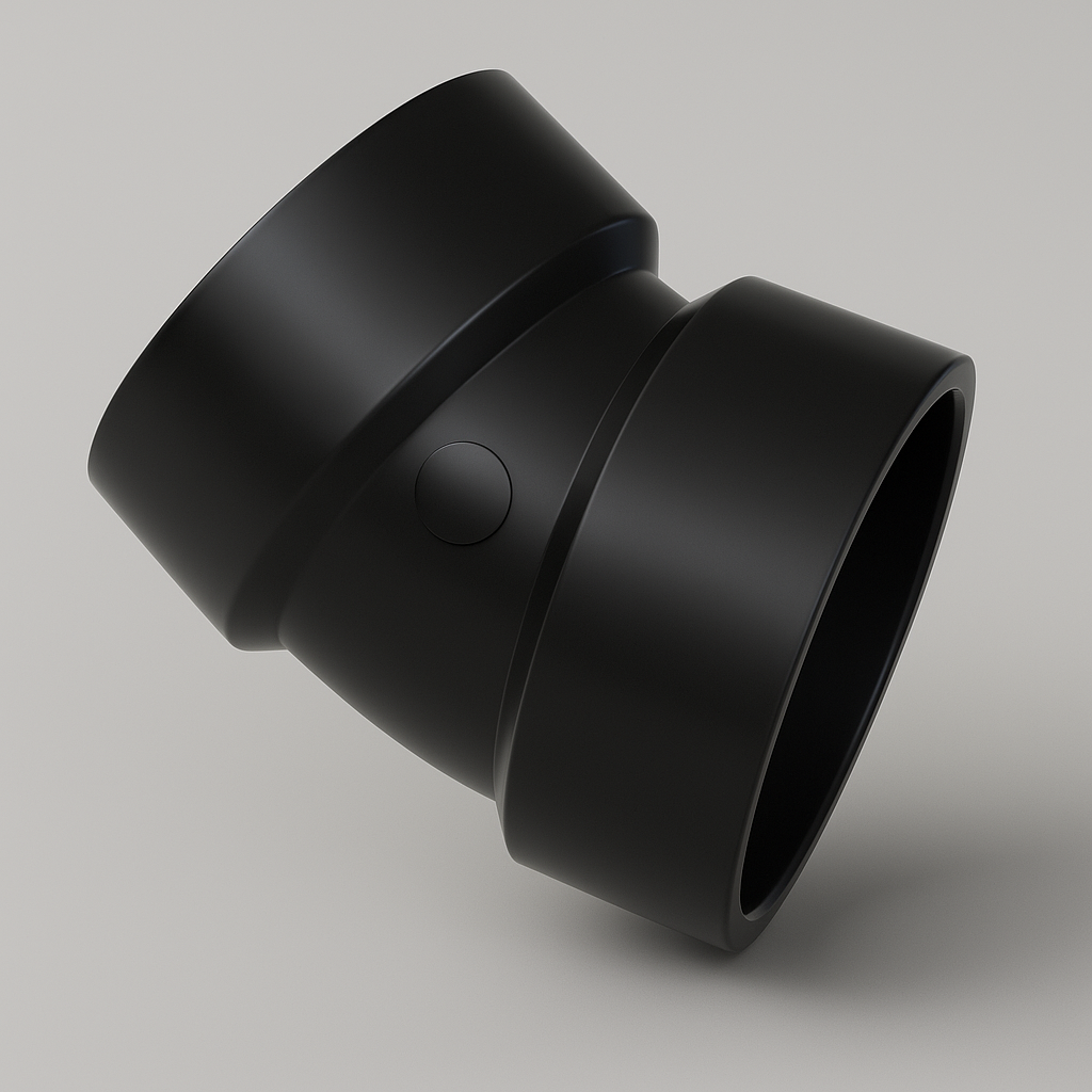 LESSO ABS 22.5° Elbow – Hub x Hub DWV Fitting | 1 1/2" & 3" Sizes - www.Shopthatapp.com