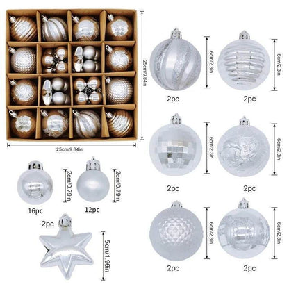 Christmas Decoration 6cm Electroplating Plastic Ball - www.Shopthatapp.com