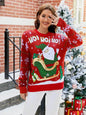 Knited Christmas Sweaters With Santa Claus Patterns Tops Winter Sweet Christmas Snowflake Pullovers For Women Clothes - www.Shopthatapp.com