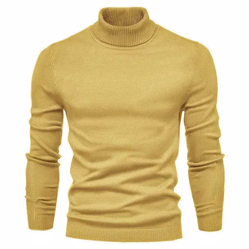 Men's Plain Slim Pullover Polo Sweatshirt Turtleneck Sweater Winter Casual Tops Men - www.Shopthatapp.com