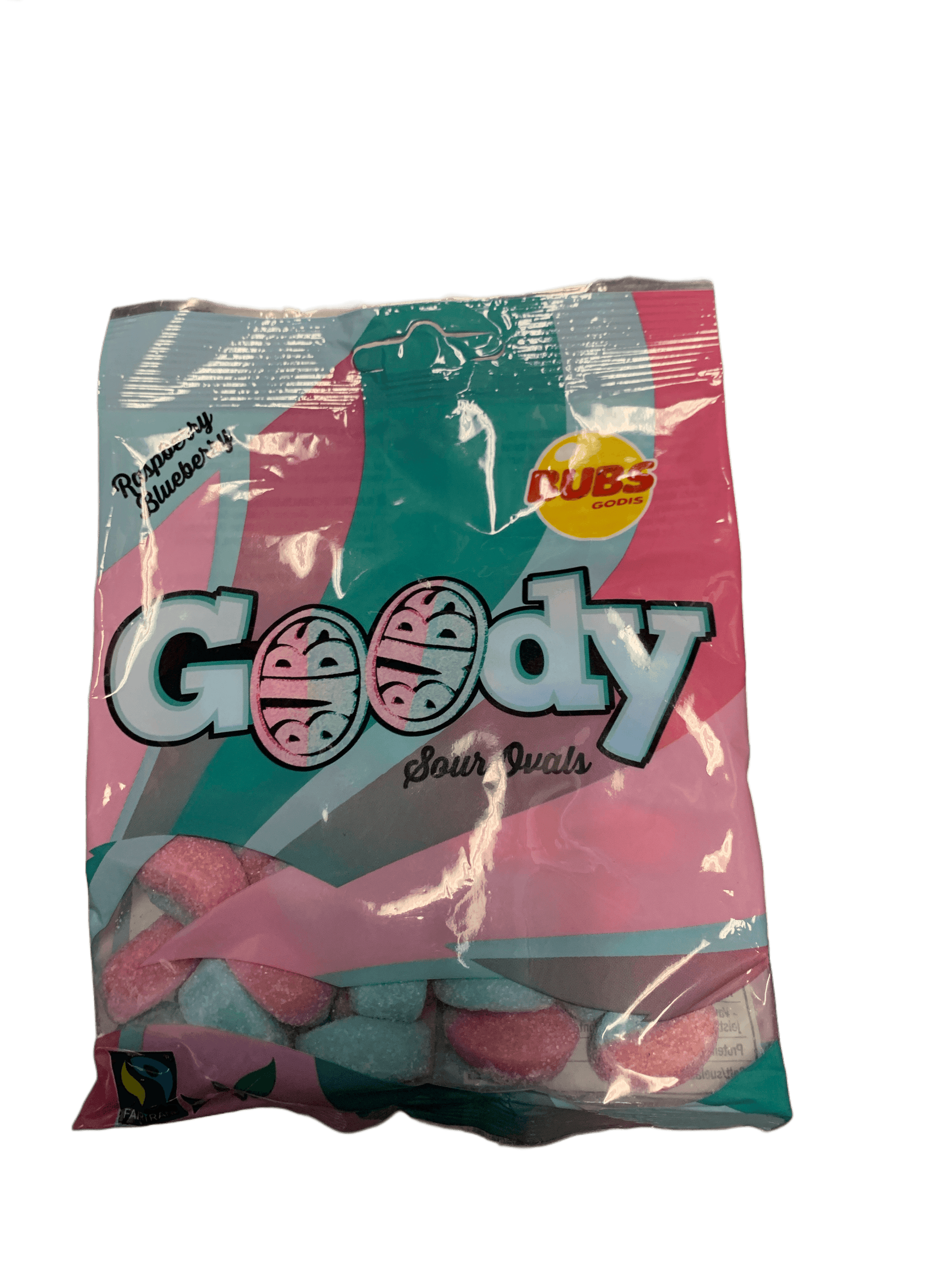 Bubs Goody Sour Ovals Raspberry Blueberry Candy 90G - Swedish Edition - www.Shopthatapp.com