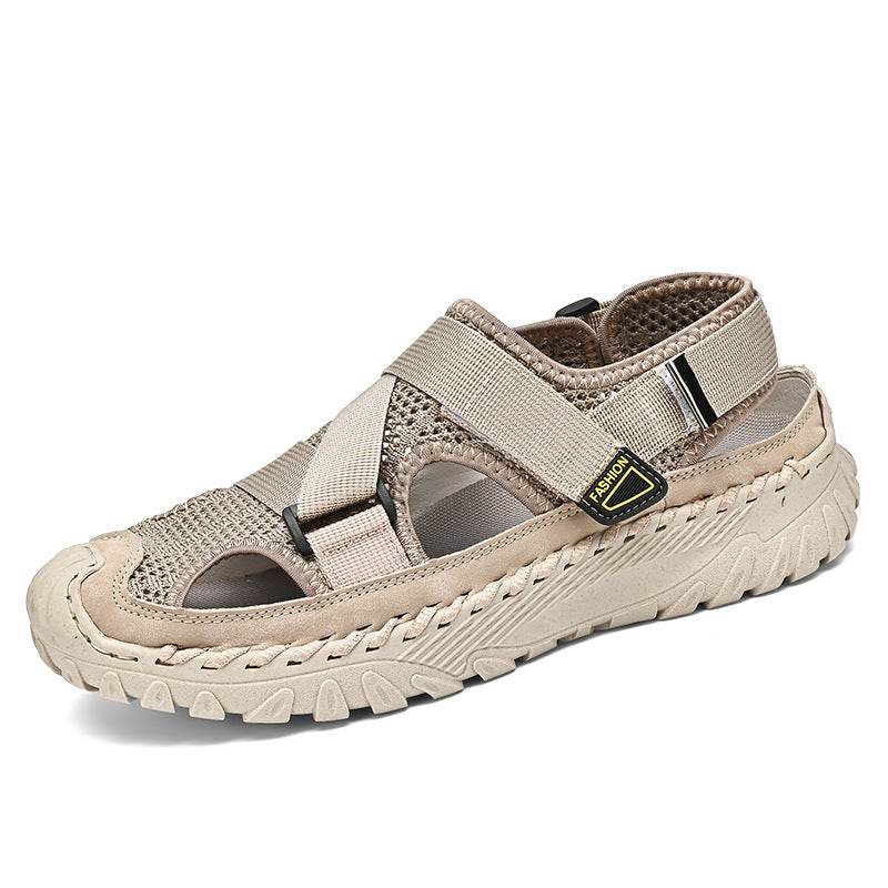 Summer Men's Hollow Mesh Surface Breathable Trendy Casual Shoes All-matching Sandals - www.Shopthatapp.com