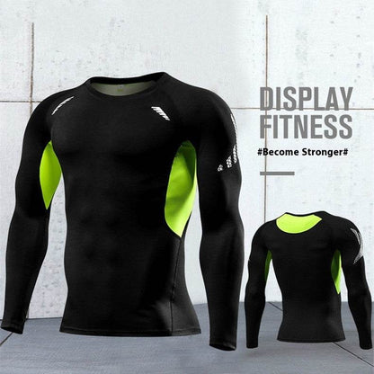 Men's Sports Quick-drying Long sleeve Workout Fitness T-shirt top - www.Shopthatapp.com