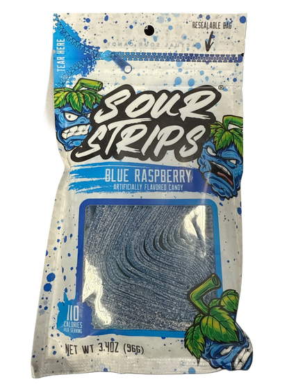 Sour Strips Blue Raspberry 3.40OZ - U.S Edition - www.Shopthatapp.com